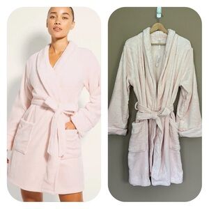 {Soma} Plush Short Robe in Pretty Pink - Womens L / XL - NWT